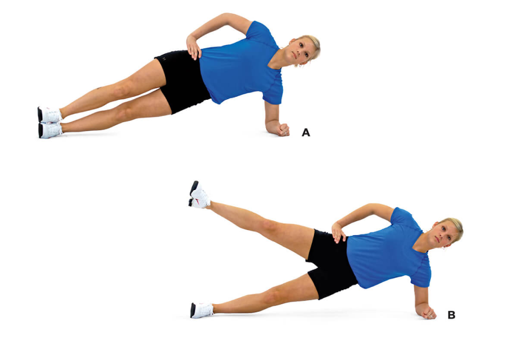 side lying hip abductions